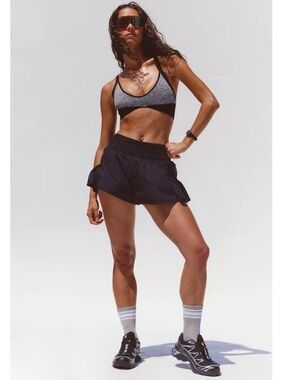 High Waist “get your flirt on” look-alike Skort Short Gym Workout Flowy Shorts